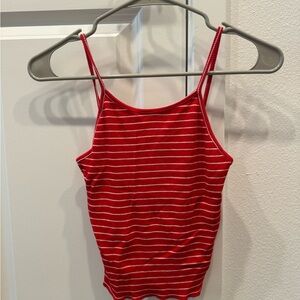 Brandy melville red and white striped tank